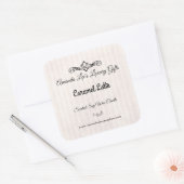 Classic Vellum Custom Scentle Candle Label Quadratischer Aufkleber (Umschlag)