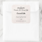 Classic Vellum Custom Scentle Candle Label Quadratischer Aufkleber (Tasche)