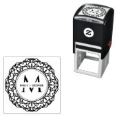 CLASSIC VERZIERT MANDALA CUSTOM MONOGRAM FAMILIENN PERMASTEMPEL (Beispiel)