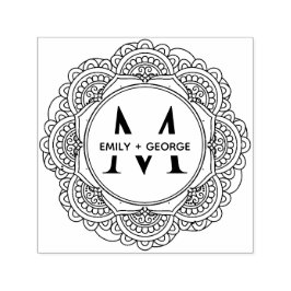 CLASSIC VERZIERT MANDALA CUSTOM MONOGRAM FAMILIENN PERMASTEMPEL