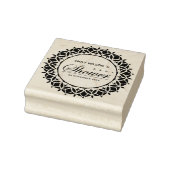 CLASSIC VERZIERT MANDALA CUSTOM SCRIPT BABY SHOWER GUMMISTEMPEL (Stempel)
