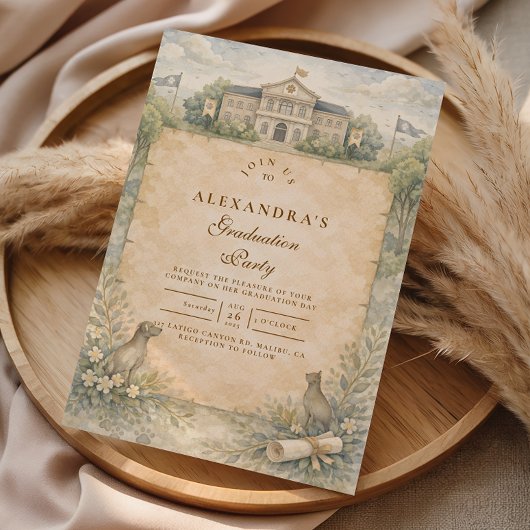 Classic Veterinary School Graduation Einladung