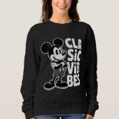 Classic Vibes Retro Cartoon Mouse T-Shirt Design, Sweatshirt (Vorderseite)