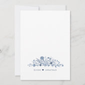 Classic Victorian Blue French Garden Chic Wedding Einladung (Rückseite)