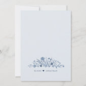 Classic Victorian Blue French Garden Chic Wedding  Einladung (Rückseite)