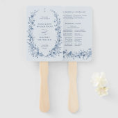 Classic Victorian French Garden Wedding Program Fächer (Vorne und Hinten)