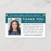 Classic Vielen Dank Notary Public Foto QR Code Aqu Visitenkarte (Vorderseite)