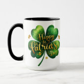 Classic Vierblättriges Kleeblatt Happy St Patrick' Tasse (Links)