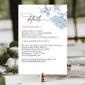 Classic Viktorianisch Blue Floral Wedding Begleitkarte