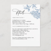 Classic Viktorianisch Blue Floral Wedding Begleitkarte (Vorderseite)