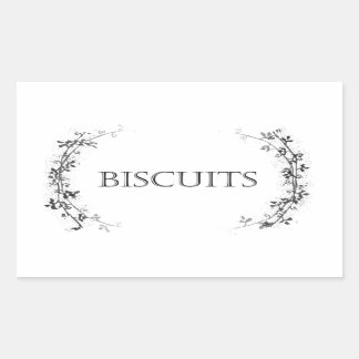 Classic Vine Design Biscuit Jar Labels Stickers