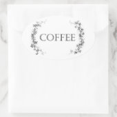 Classic Vine Design Coffee Jar Labels Stickers (Tasche)