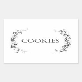 Classic Vine Design Cookie JAR Labels Aufkleber