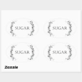 Classic Vine Design Sugar Jar Labels Stickers (Blatt)