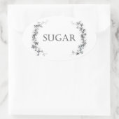 Classic Vine Design Sugar Jar Labels Stickers (Tasche)
