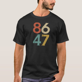 Classic Vintag 80er Style 86 47 Anti Trump Raglan T-Shirt