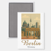 Classic Vintag Berlin Deutschland Sehenswürdigkeit Magnet (Vorderseite/Rückseite)