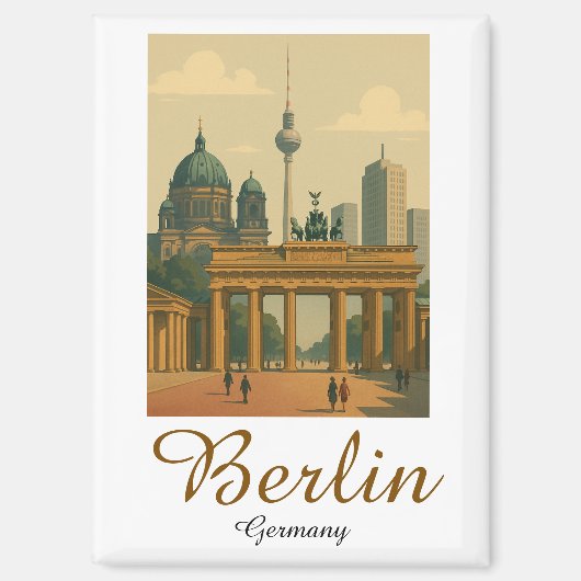 Classic Vintag Berlin Deutschland Sehenswürdigkeit Magnet (Vorderseite)