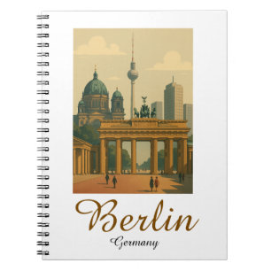 Classic Vintag Berlin Deutschland Sehenswürdigkeit Notizblock