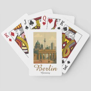 Classic Vintag Berlin Deutschland Sehenswürdigkeit Spielkarten