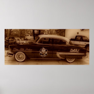 Classic Vintag D.A.R.E Polizeiwagen Poster