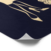 Classic Vintag Fashion Brautparty Begrüßungszeiche Poster (Ecke)