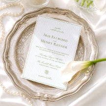 Classic Vintag Sage Green & Blue Wedding