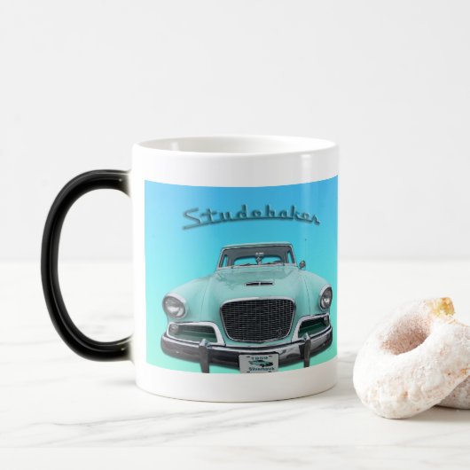 Classic Vintag Studebaker Silver Hawk 1959 Car Verwandlungstasse (Mit Donut)