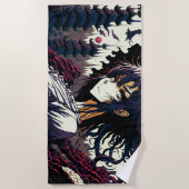 Classic Vintage Anime Girl - 90's Manga Strandtuch (Vorderseite)