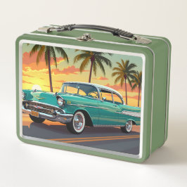 Classic Vintage Car 1957 Metall Brotdose