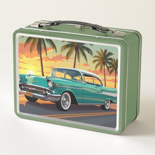 Classic Vintage Car 1957 Metall Brotdose (Rückseite)