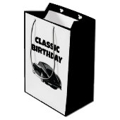 Classic Vintage Car Geburtstag Mittlere Geschenktüte (Rückseite Schrägansicht)