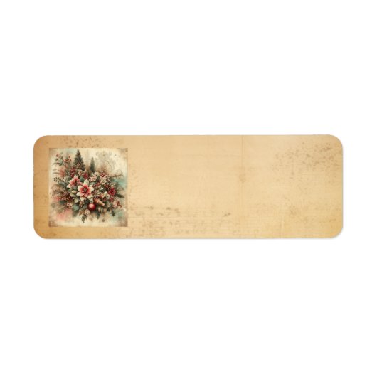 Classic Vintage Christmas Address Labels (Vorne)