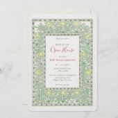 Classic Vintage Christmas Open House Einladung (Vorne/Hinten)