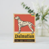 Classic Vintage Dalmation Postkarte (Stehend Vorderseite)