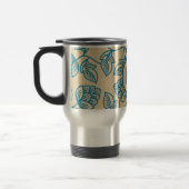 Classic Vintage Hop Leaves Pattern Monogram Reisebecher (Links)