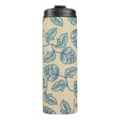 Classic Vintage Hop Leaves Pattern Thermosbecher (Vorderseite)