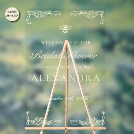 Classic Vintage She Found Her Honey Bridal Shower Acrylschild