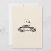 Classic Vintage Wedding Einladung (Rückseite)