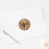 Classic Vintage Wedding Verlobung Dusche Runder Aufkleber (Umschlag)