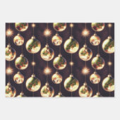 Classic Vintage Weihnachts Themed Winter Village Geschenkpapier Set (Vorderseite 2)