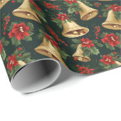 Classic Vintage Weihnachtsglocken Geschenkpapier (Rolleneckpunkt)