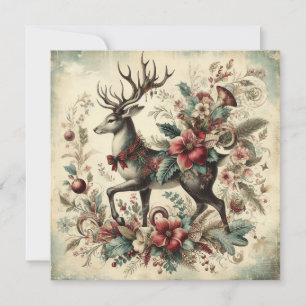 Classic Vintage Weihnachtsgrüßkarte Feiertagskarte