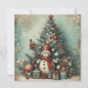 Classic Vintage Weihnachtsgrüßkarte Feiertagskarte
