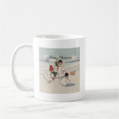 Classic Vintage Weihnachtsschneekind Kaffeetasse (Links)