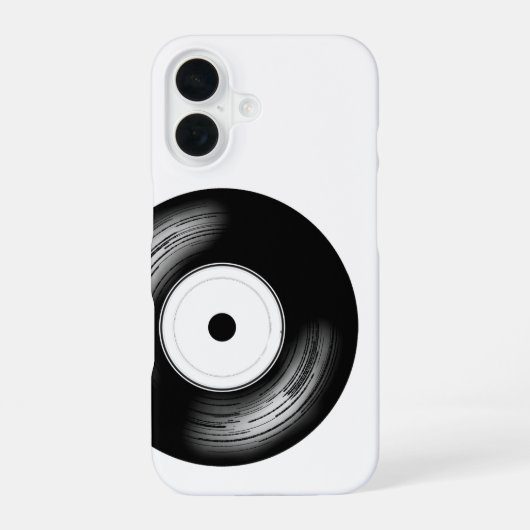 Classic Vinyl Disc iPhone 16 Hülle (Rückseite)