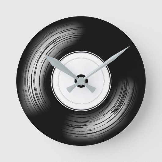 Classic Vinyul Runde Wanduhr (Vorderseite)
