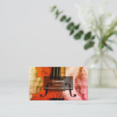 Classic Violin Business Card Visitenkarte (Stehend Vorderseite)