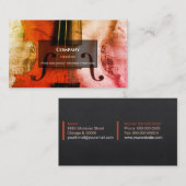 Classic Violin Business Card Visitenkarte (Vorne/Hinten)
