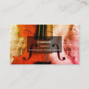 Classic Violine Business Card Visitenkarte